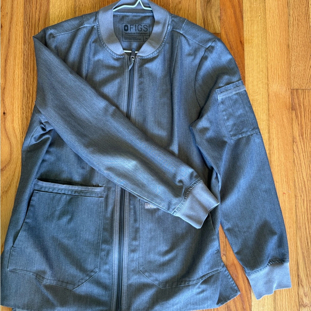 Figs Gray Scrub Jacket